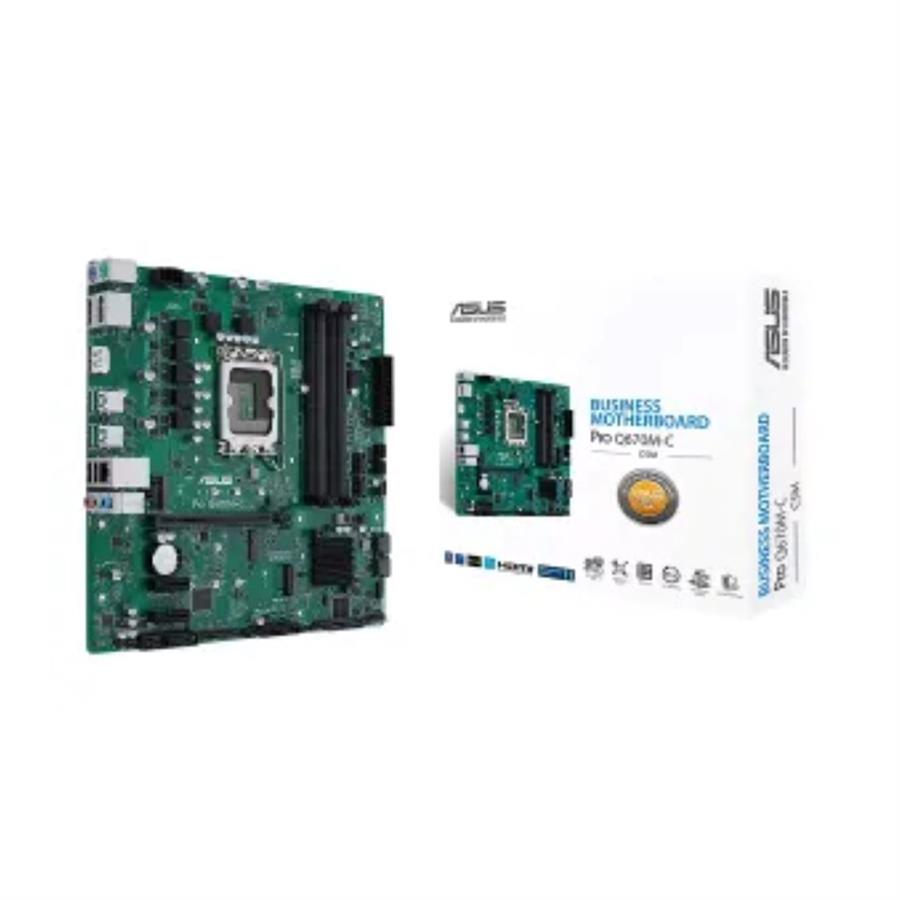MBO ASUS PRO Q670M-C-CSM 13VA-12VA LGA1700 4DDR5-5600 2DP HDMI 2M.2 6USB PCIE4.0 MATX