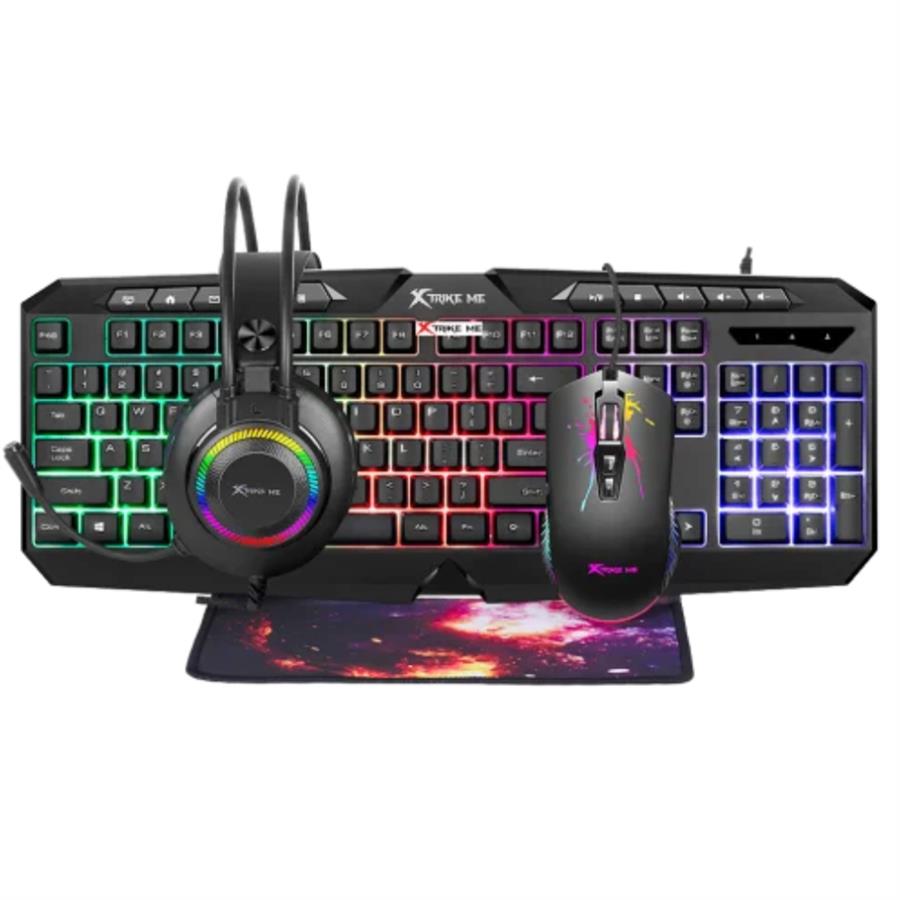 COMBO 4 EN 1 XTRIKE ME CMX-410 TECLADO+AUDIFONOS+MOUSE+MOUSEPAD [3394]