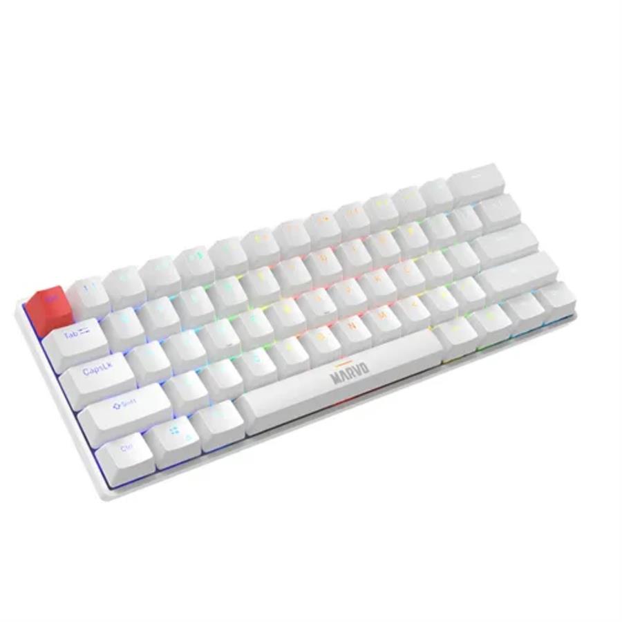 TECLADO MARVO MECANICO 60% SABER 61 KG933G WH [3537]