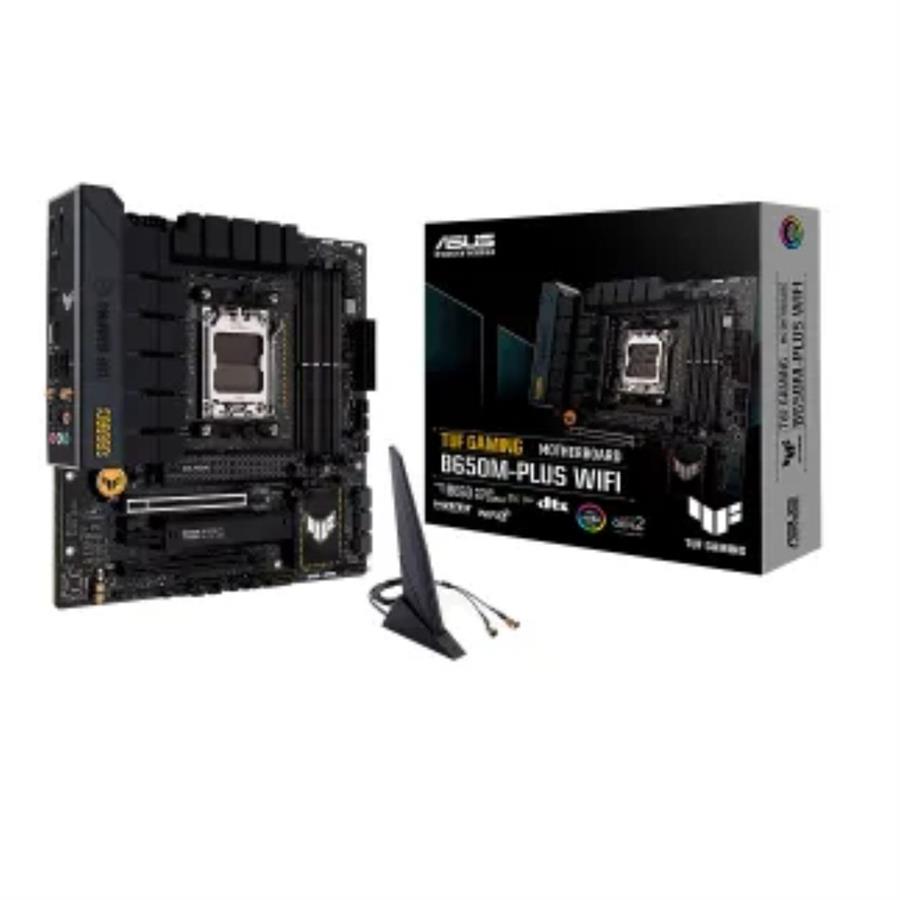 MBO ASUS TUF B650M-PLUS WIFI  AM5 RYZEN 7000 DDR5-5200 WIFI BT HDMI DP 2M.2 PCIE4.0 15USB MATX