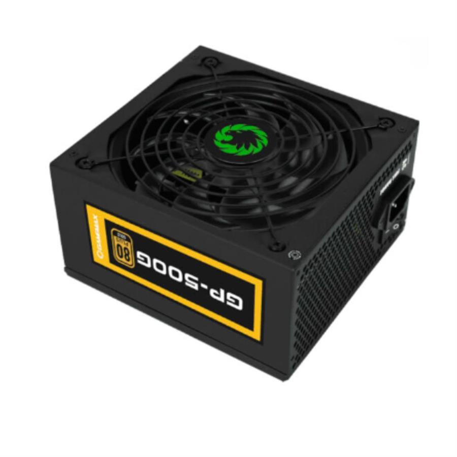 GAMEMAX GP-500G CERTIFICADA 90+ GOLD / CON VENTILADOR DE 12 CM ULTRA-SILENCIOSO / EFICIENCIA DEL 90% / 500 WATTS