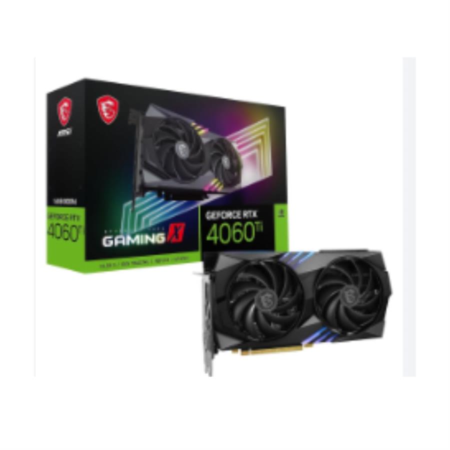 TARJETA DE VIDEO 16GB MSI GEFORECE RTX 4060 Ti X 16 2 DISIPADORES 3 DISPLAYPORT 1HDMI - 912-V517-003