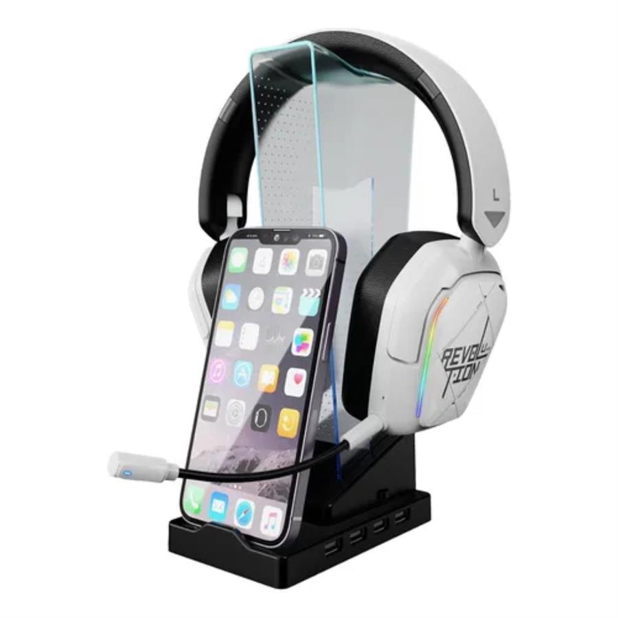 STAND XTRIKE ME RGB PARA AUDIFONOS Y CELULAR HY-09 [3287]