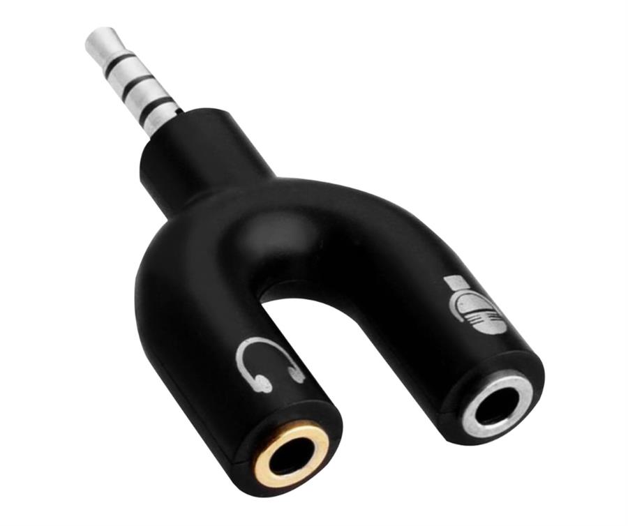 ADADTADOR SPLITTER 3.5MM 2 HEMBRAS 1 MACHO [3315]