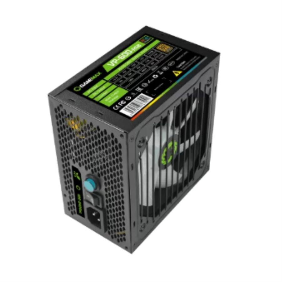 GAMEMAX VP-600 RGB SEMI MODULAR CERTIFICADA 80+ BRONZE / CON VENTILADOR 12CM ULTRA SILENCIOSO / 600 WATTS