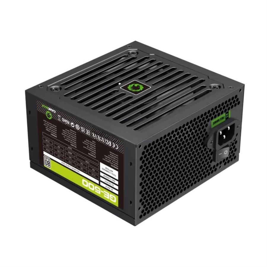 GAMEMAX GE-500 CERTIFICADA 80+ WHITE / CON VENTILADOR DE 12 CM ULTRA-SILENCIOSO / 500 WATTS