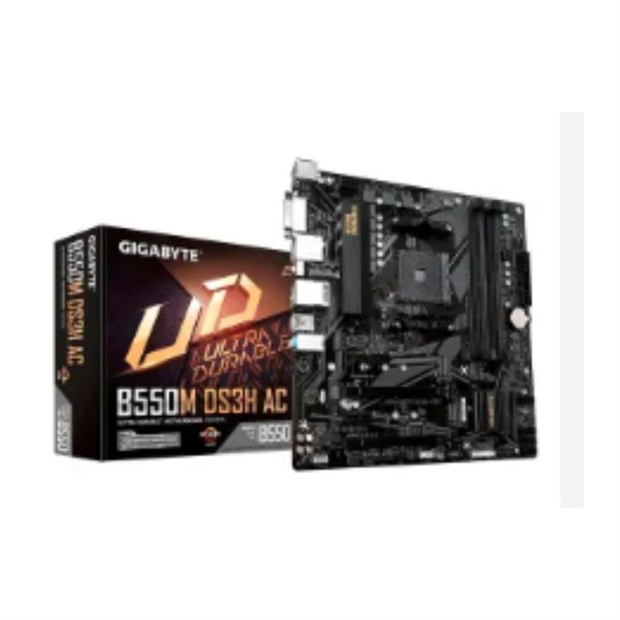 MBO GIGABYTE B550M DS3H AC  AMD AM4 RYZEN 4-DDR4 WIFI BT HDMI DVI-D M.2 PCIE MATX