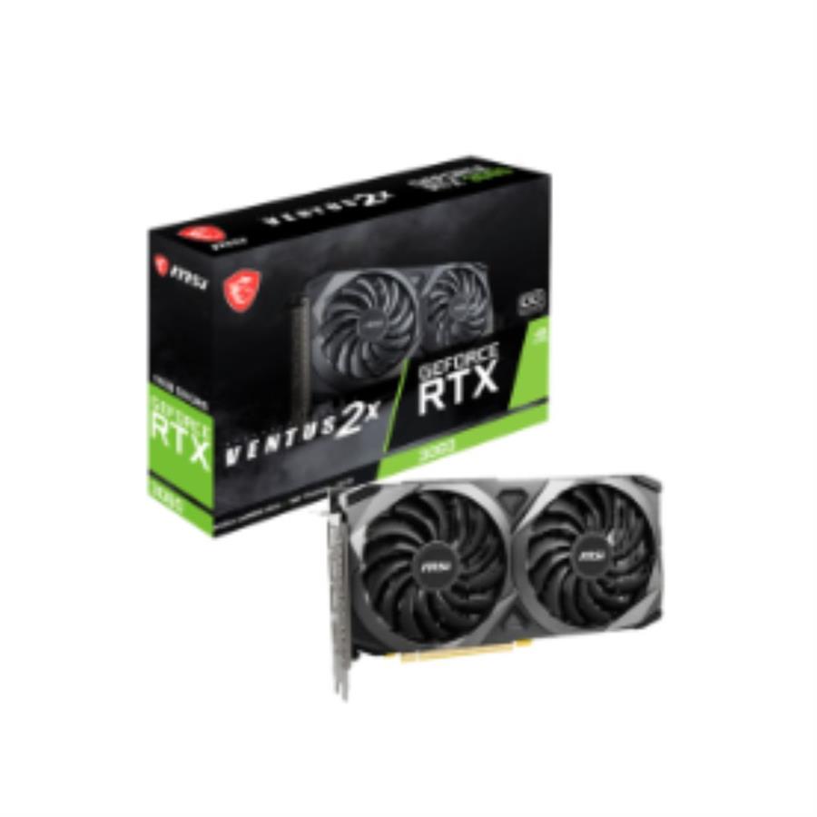 TARJETA DE VIDEO 12GB MSI GEFORCE RTX 3060 VENTUS 3X OC GDDR6 (7680 x 4320) - 912-V397-051